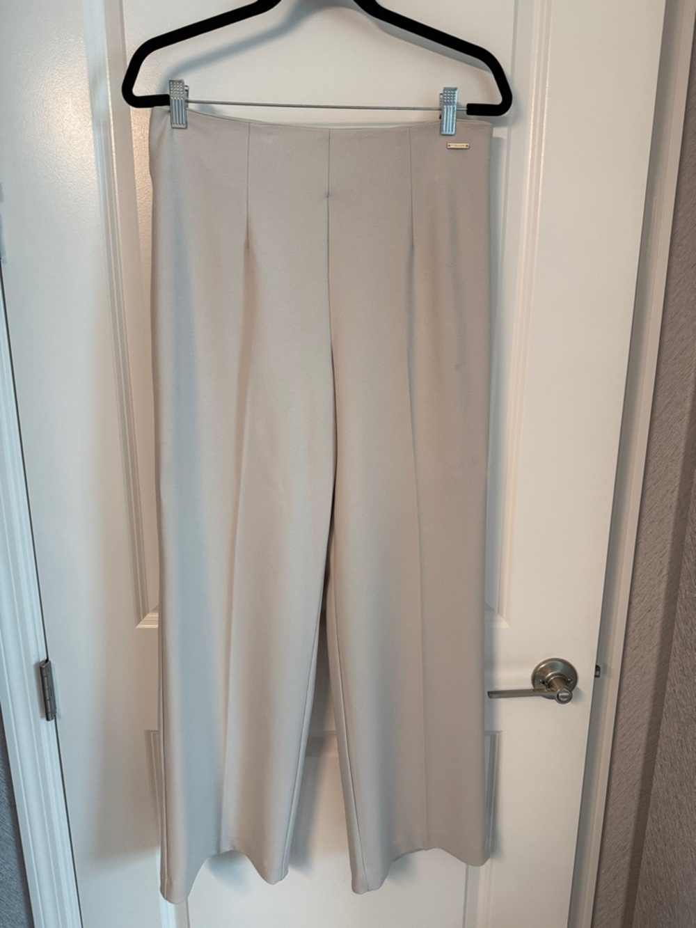 T Tahari Wide-Leg Pants in Light Beige